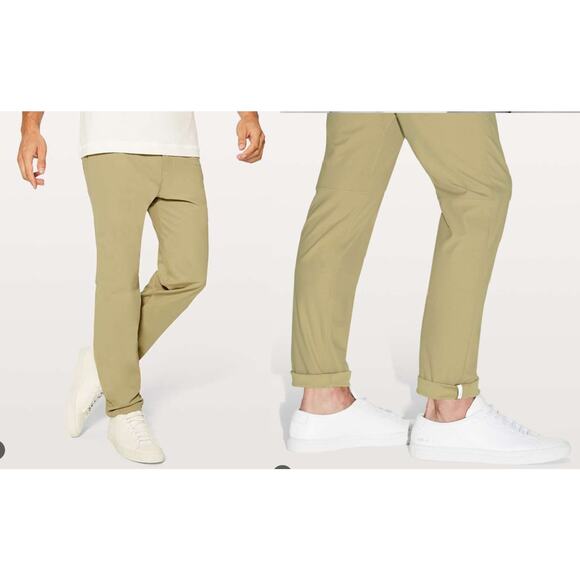 Lululemon Men's Commission Classic Fit Pant Trench Khaki Sz 34X28 - Picture 6 of 8